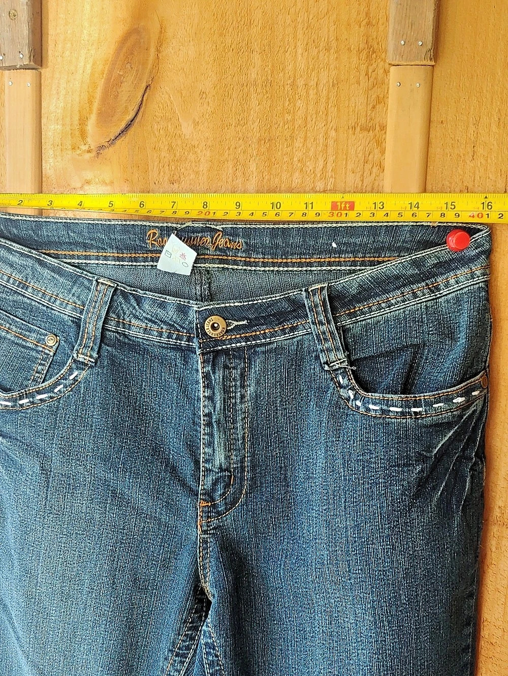 RoadrunnerJeans Boot Cut Jeans Blue Waist 10 - Picture 4 of 7